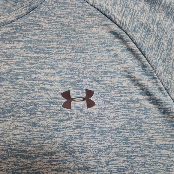 Under Armour The Tech Tee Shirt Mens XXL 2XL Heather Blue Stretch Activewear - Picture 2 of 6
